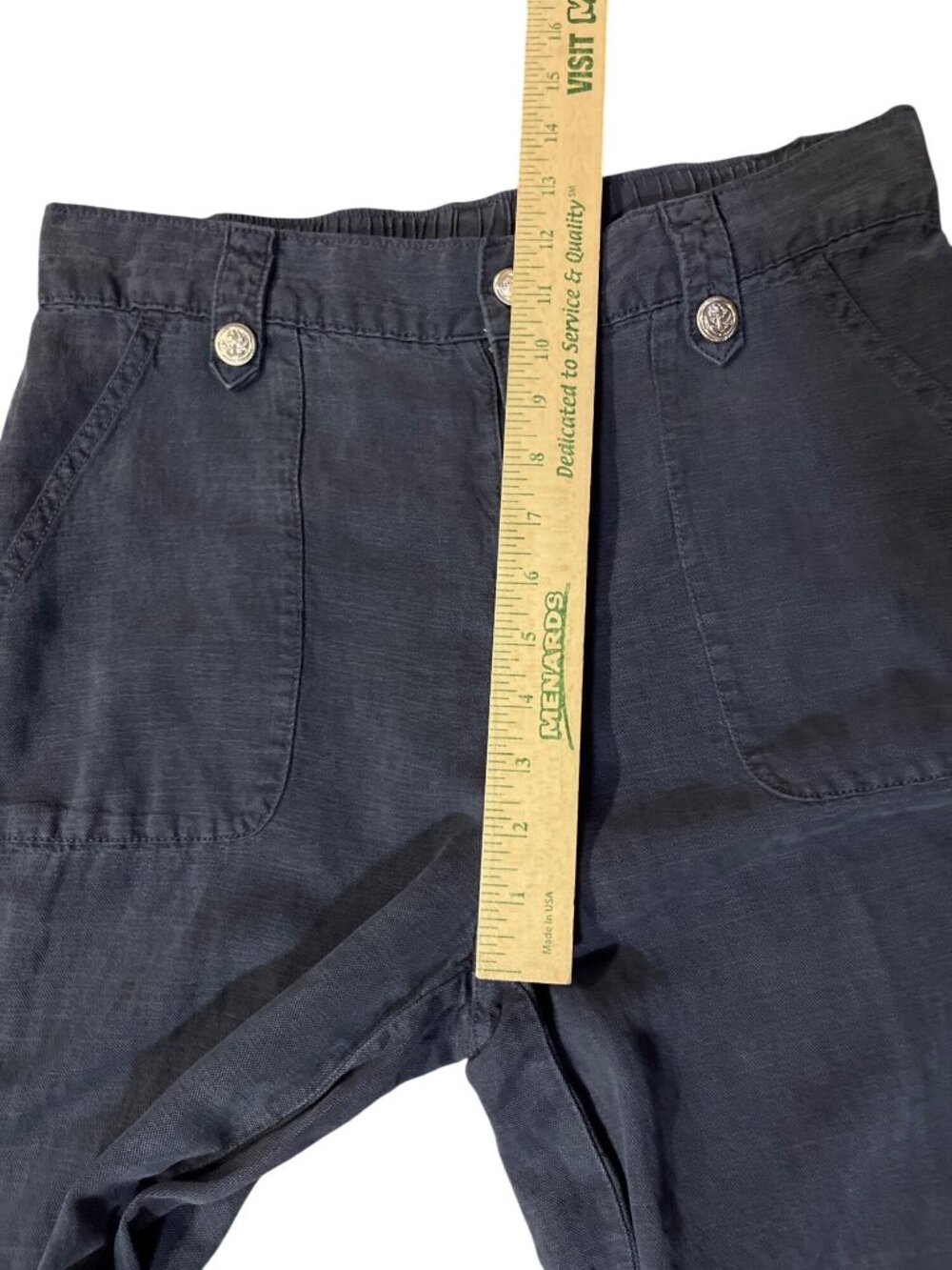 Cynthia Rowley Wide Leg Pants Womens 8 Used Linen Blend - Picture 11 of 14